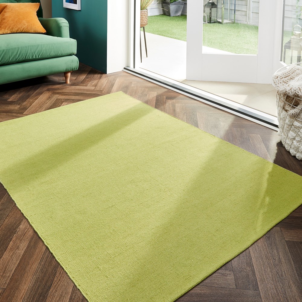 Hug Rug Woven Washable Rugs in Green